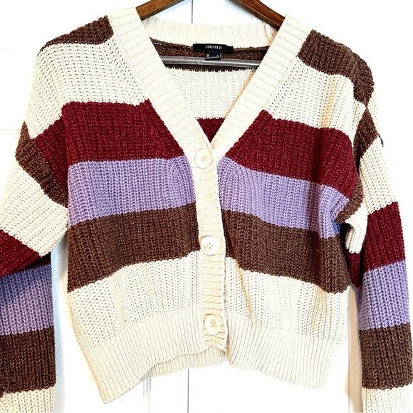 Forever 21 Striped Cardigan Sweater - Picture 6 of 9